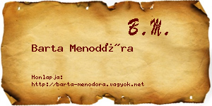Barta Menodóra névjegykártya
